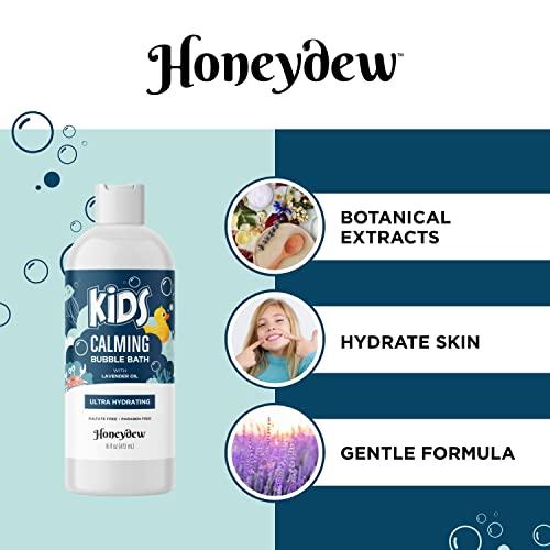 HONEYDEW Lavender Bubble Bath for Kids with Aloe - Sudsy Bubble Bath with Aromatherapy Essential Oils for Relaxing and Lavender Oil Baby Bath Wash - Kids Bath Enriched with Nourishing Aloe Vera and Vitamin E