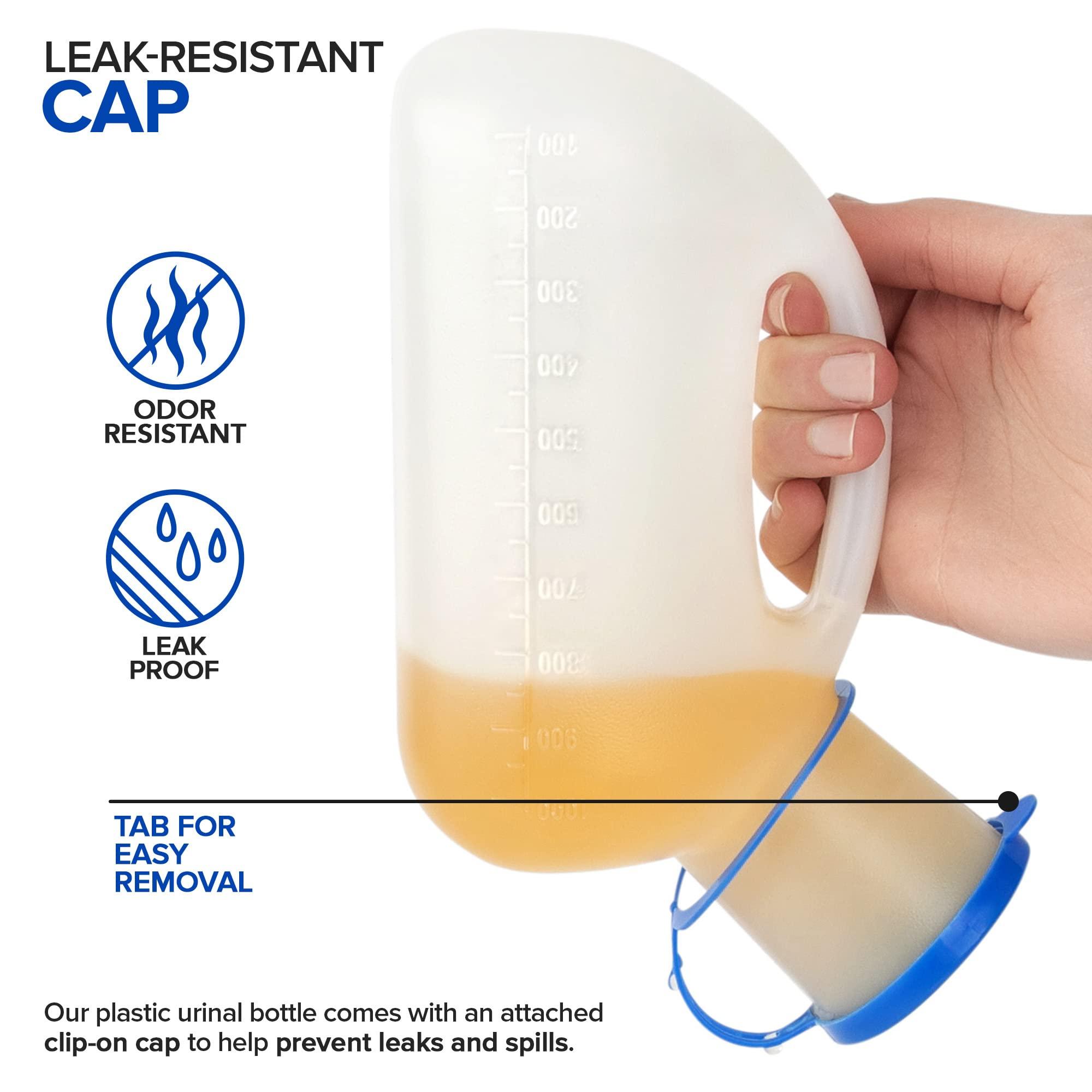 Stock Your Home Unisex Urinal Bottle (1 Pack) - Portable Urinal for Women & Men - Female Urinal with Lid - 32 Oz Female Urination Device - Women Pee Funnel Cup for Emergency, Travel, Car & Camping - Stock Your Home