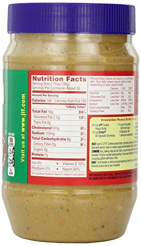 Jif Jif Extra Crunchy Peanut Butter, 40 Ounces, 7g (7% DV) of Protein per Serving, Packed with Peanuts for Extra Crunch, No Stir Peanut Butter
