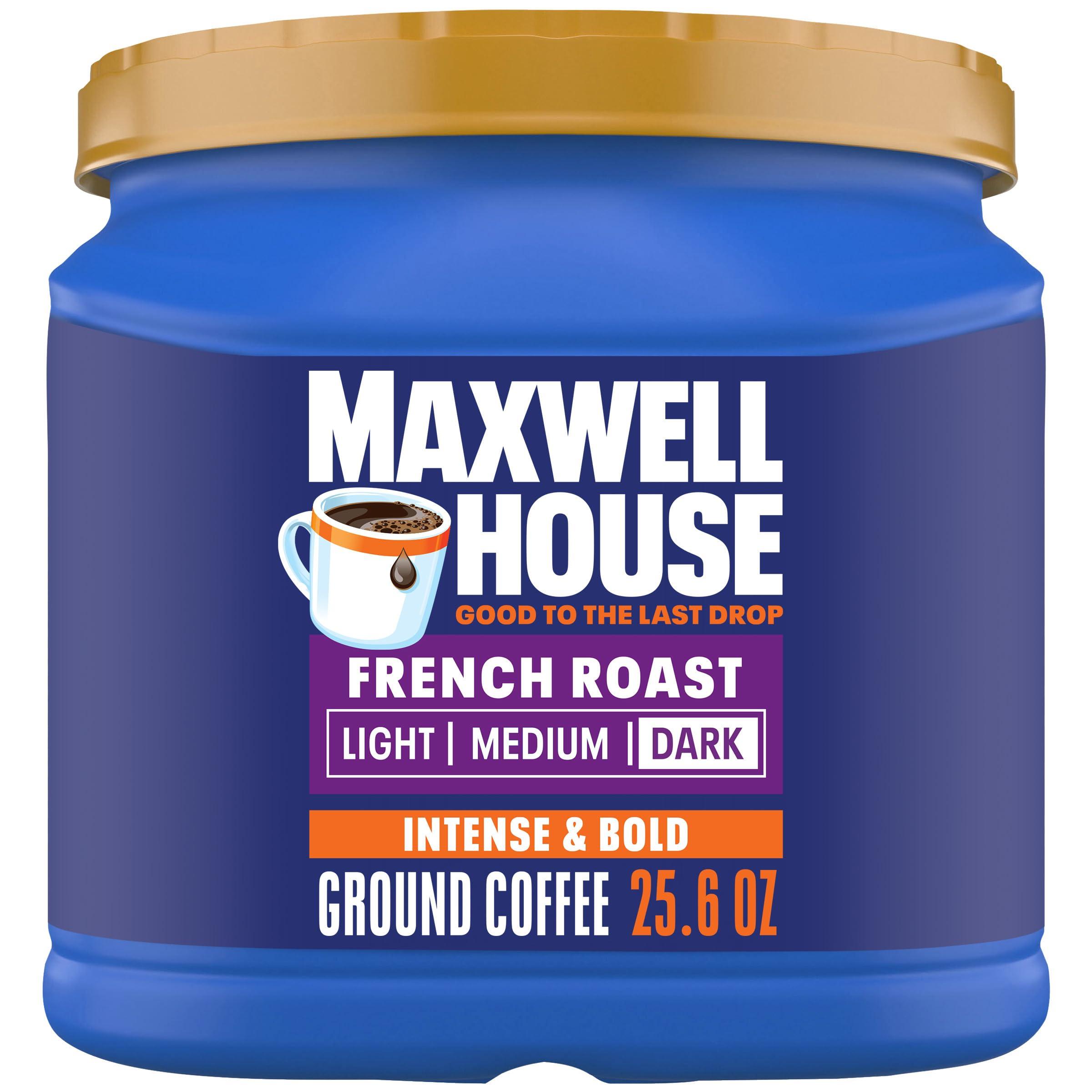 MAXWELL HOUSE Maxwell House French Roast Dark Roast Ground Coffee (25.6 oz Canister)