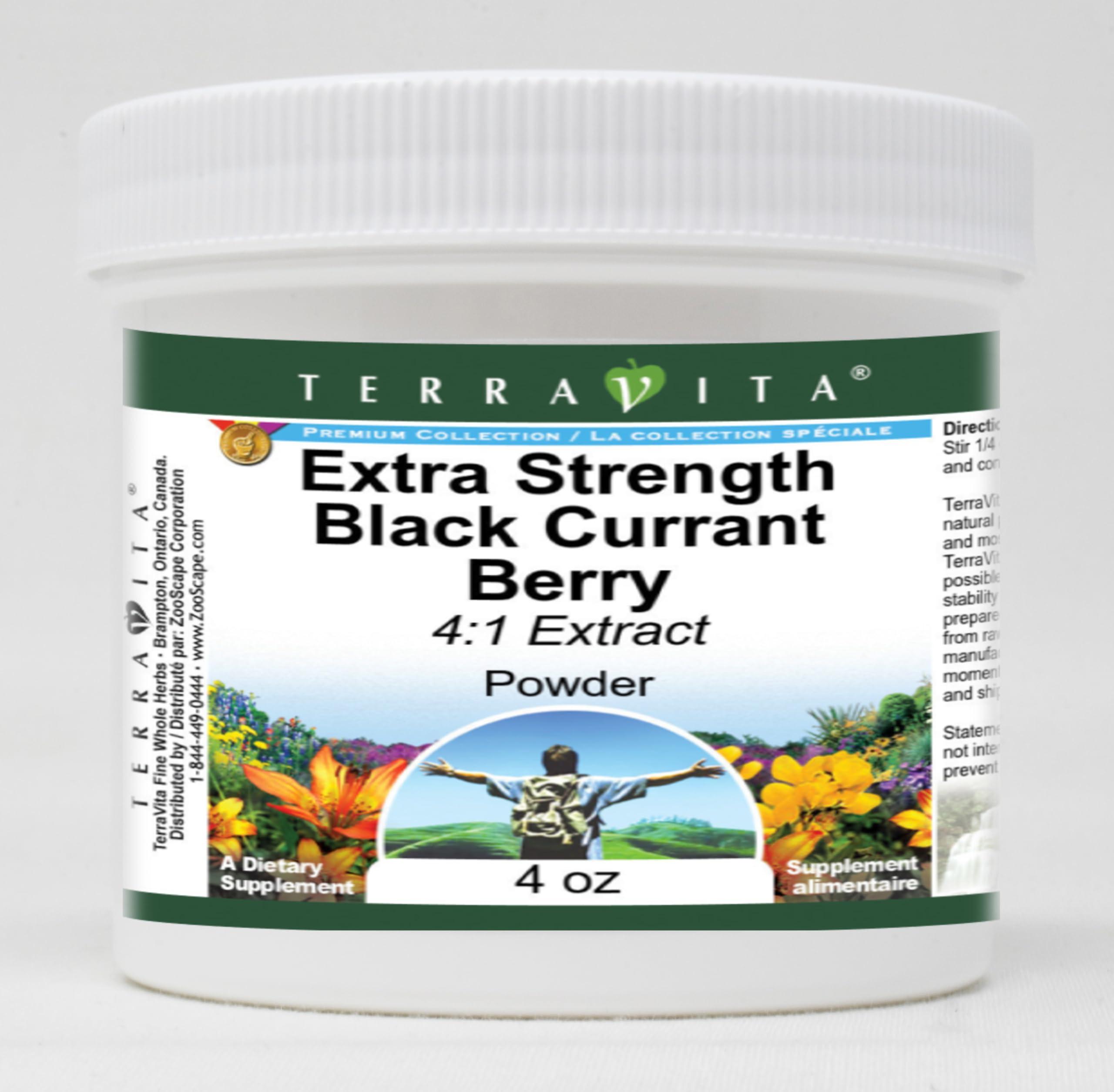 TerraVita Extra Strength Black Currant Berry 4:1 Extract Powder (4 oz, ZIN: 514115) - 2 Pack