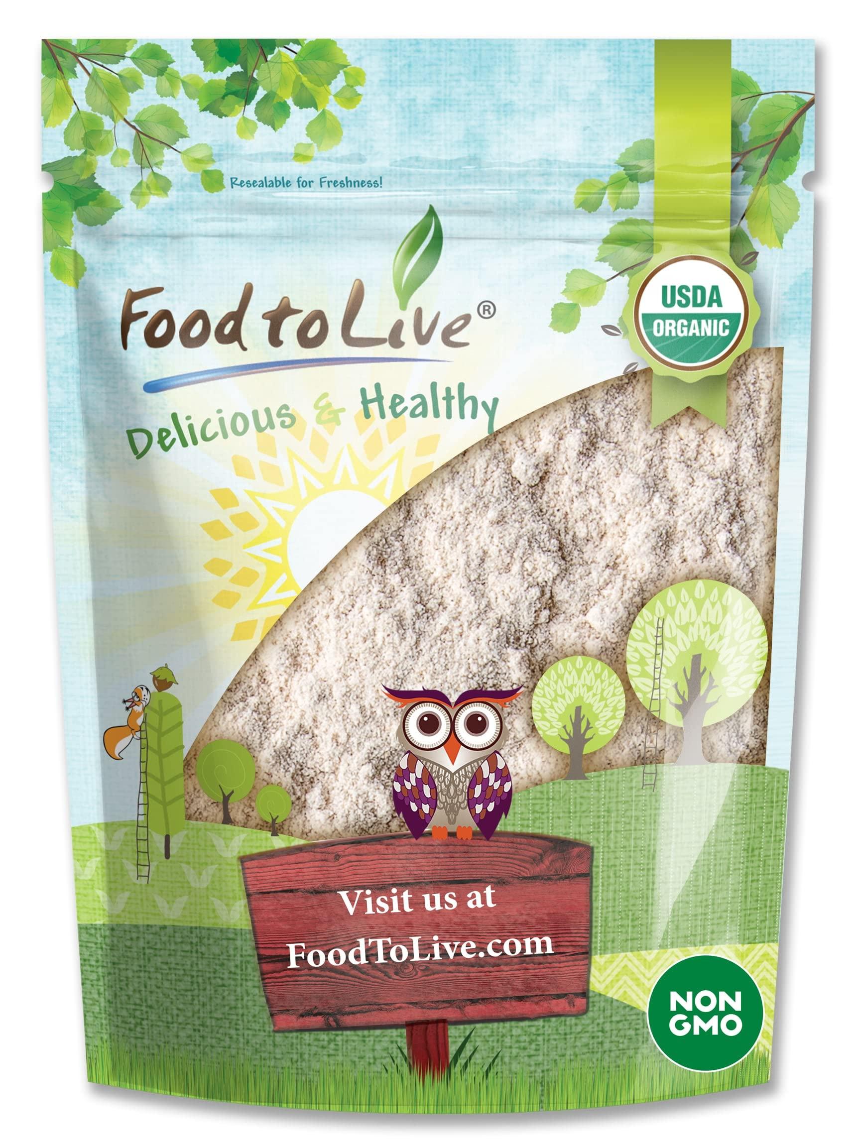Food to Live Food to Live Organic Whole Grain Buckwheat Flour Blend, 4 Pounds - A Custom Mix of Organic Buckwheat Flour and Organic Oat Flour, Non-GMO, Fine Meal, Vegan, Bulk. All Purpose Flour. Great for Baking