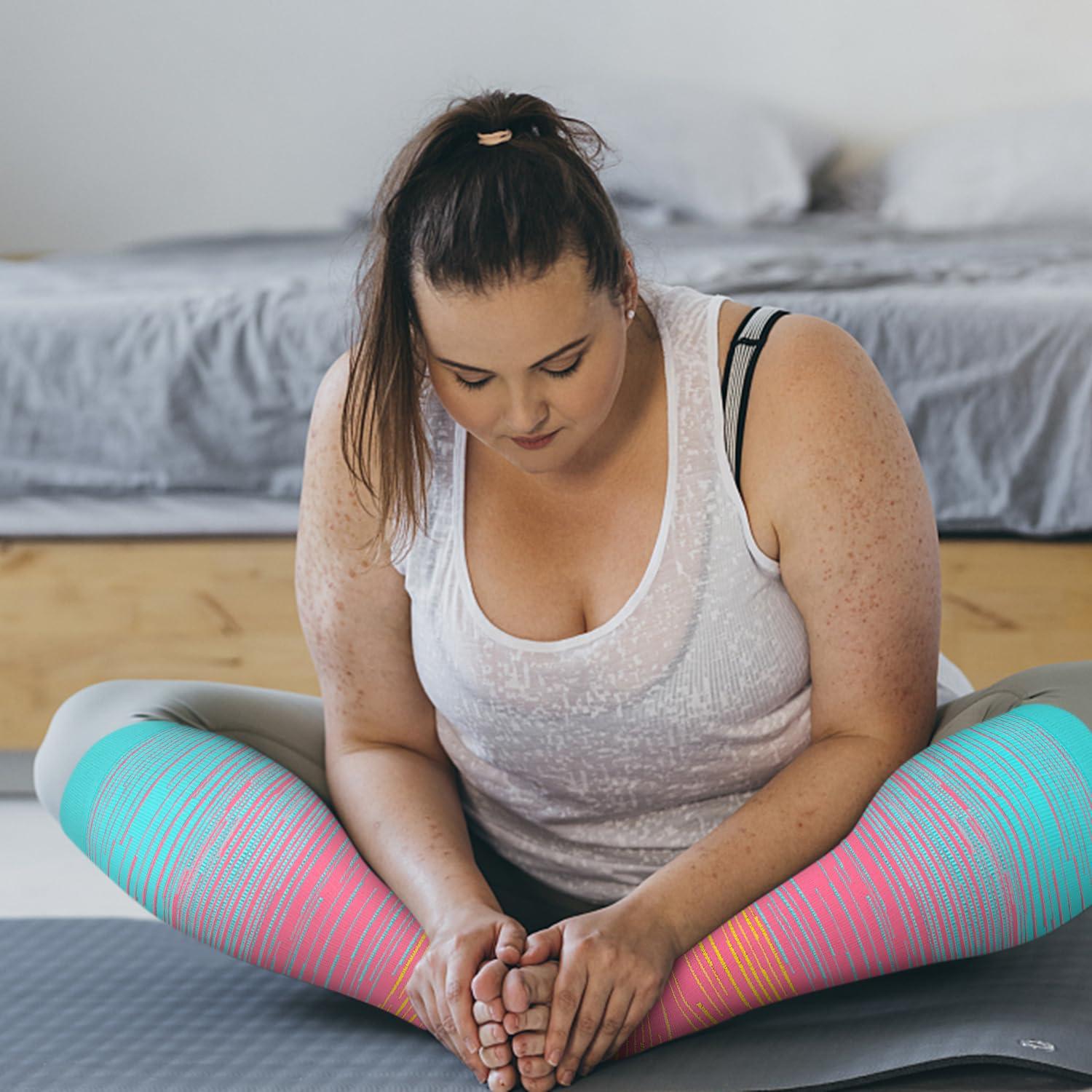 Diu Life Diu Life Copper Toeless Compression Socks for Women Men, Open Toe Socks 15-20mmHg is Best Support for All Day Wear