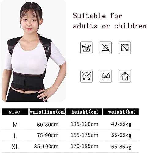 SJHY Posture Corrector Tourmaline Self-Heating Vest Full Back Support Belt Waist Brace Back Posture Vest Spine Shoulder Correction Belt Back Posture (Size : X-Large)