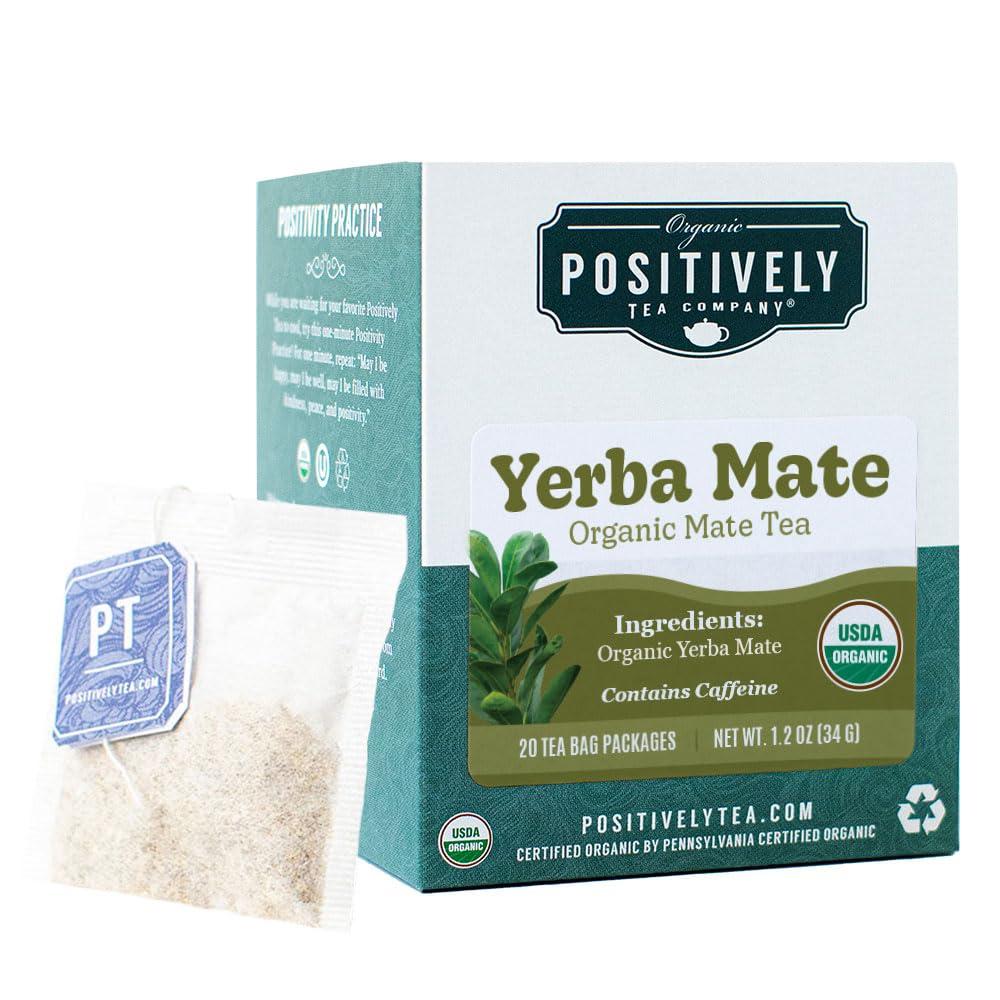 Organic Positively Tea Company Organic Positively Tea Company, Yerba Mate Tea Bags (Unsmoked), 20 Count