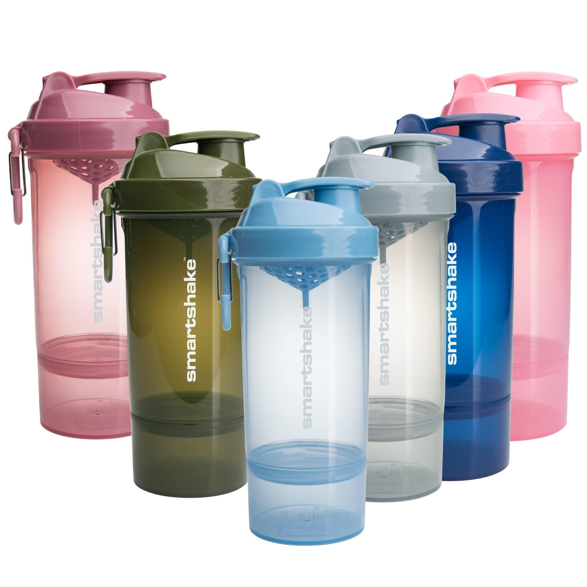 Smartshake Smartshake O2GO ONE Plastic Protein Shaker Bottle 800 ml | 27 oz - Leakproof Screw-on Lid - BPA Free  Unisex - Light Pink