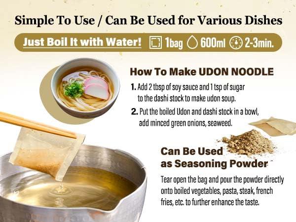 Chaganju Dashi Stock (dashi broth, dashi packet), Umami dashi Soup Stock, Use 7carefully selected ingredients, made in Japan, 8g15pacsYAMASAN