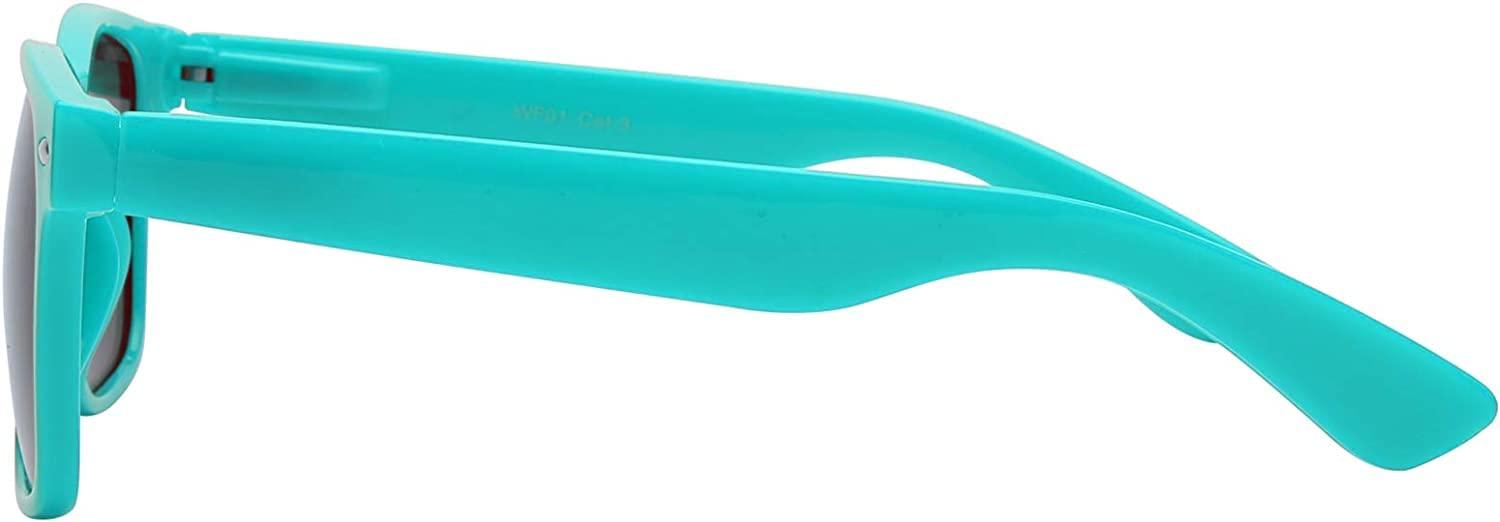 Owl OWL 3 Pack Womens Sunglasses, UV Protected Retro Vintage Sunglasses, Smoke Lens Cool Sunglasses for Men, Colored Plastic Sunglasses Womens, Turquoise Trendy Sunglasses for Women & Mens
