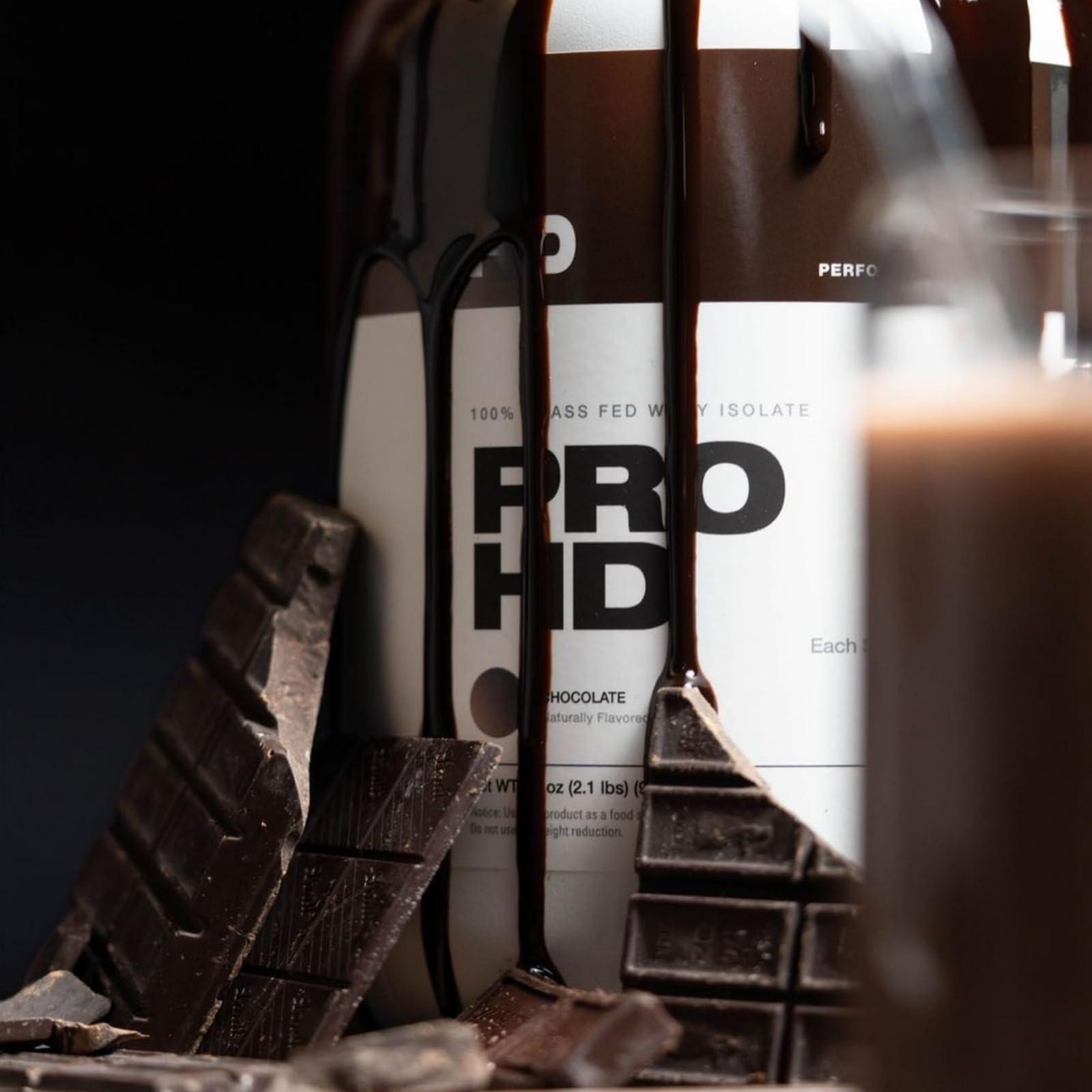 HD MUSCLE HD MUSCLE ProHD Protein | 100% Grass Fed Whey Isolate | 25g Protein, 110 Calories, 0g Fat | Zero Fillers or Amino Spiking | 30 Servings (Chocolate)