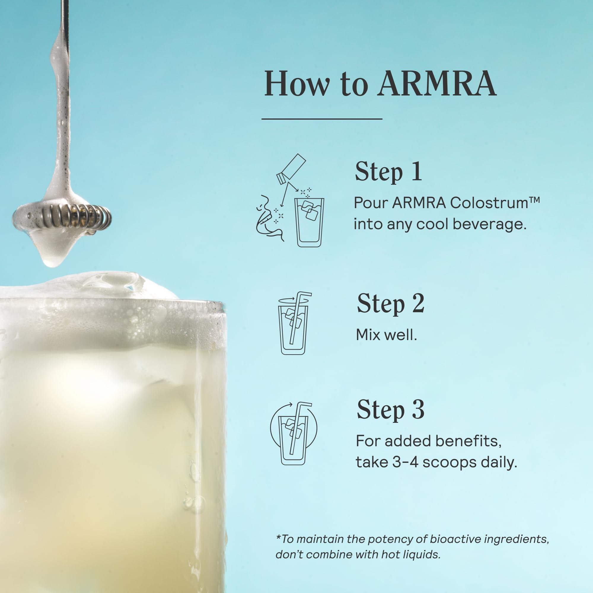 ARMRA ARMRA Colostrum Premium Powder, Grass Fed, Gut Health Bloating Immunity Skin & Hair, Contains 400+ Bioactive Nutrients, Keto, Gluten & Fat Free (Unflavored Bundle | 120 Servings)