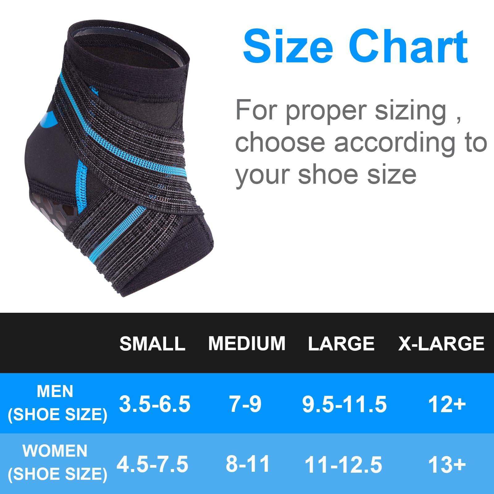 Nvorliy Nvorliy Ankle Brace for Swimming, Aquatic, Scuba Diving, Surfing, Paddle Boarding, Water Sports or Injury Recovery, Neoprene Compression Ankle Wrap & Foot Support for Women & Men (X-Large)