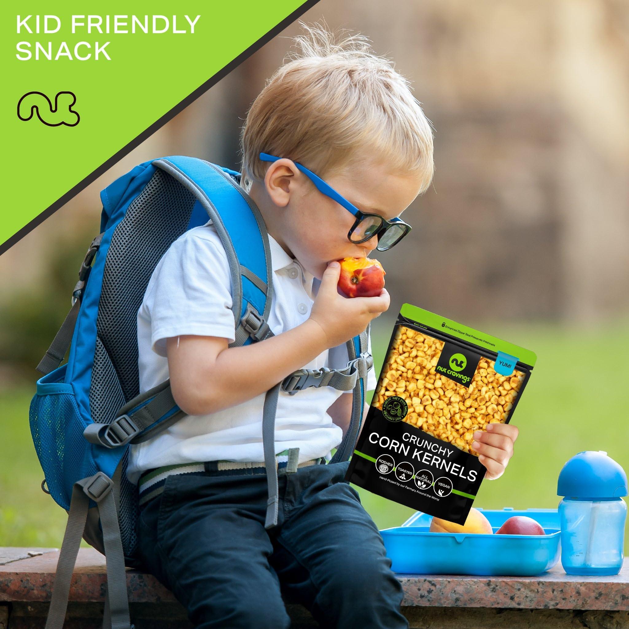 Nut Cravings NUT CRAVINGS - Toasted Crunchy Corn Kernels - Original Flavor Roasted & Salted (32oz - 2 LB) Packed Fresh in Resealable Bag - Healthy Snack, Protein Food, All Natural, Vegan, Kosher