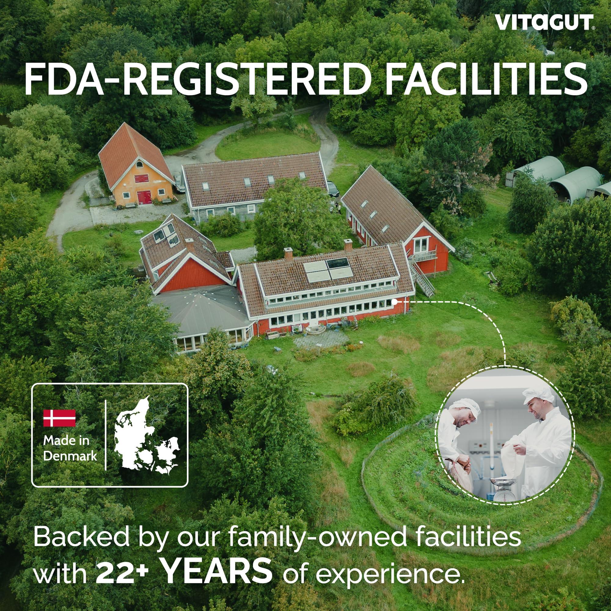 VITAGUT VITAGUT Liquid Probiotic, Prebiotics & Postbiotics 3-in-1 Organic, Live Probiotics for Women & Men - Probiotics for Digestive Health, 50 Billion CFU, 19 Fermented Herbs, Vegan Probiotic for Gut Health