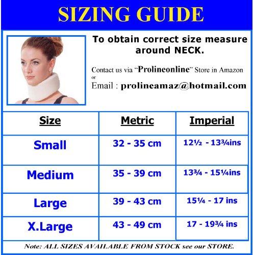 Prolineonline CERVICAL COLLAR , Unisex Soft Foam for Comfort and Support, LARGE