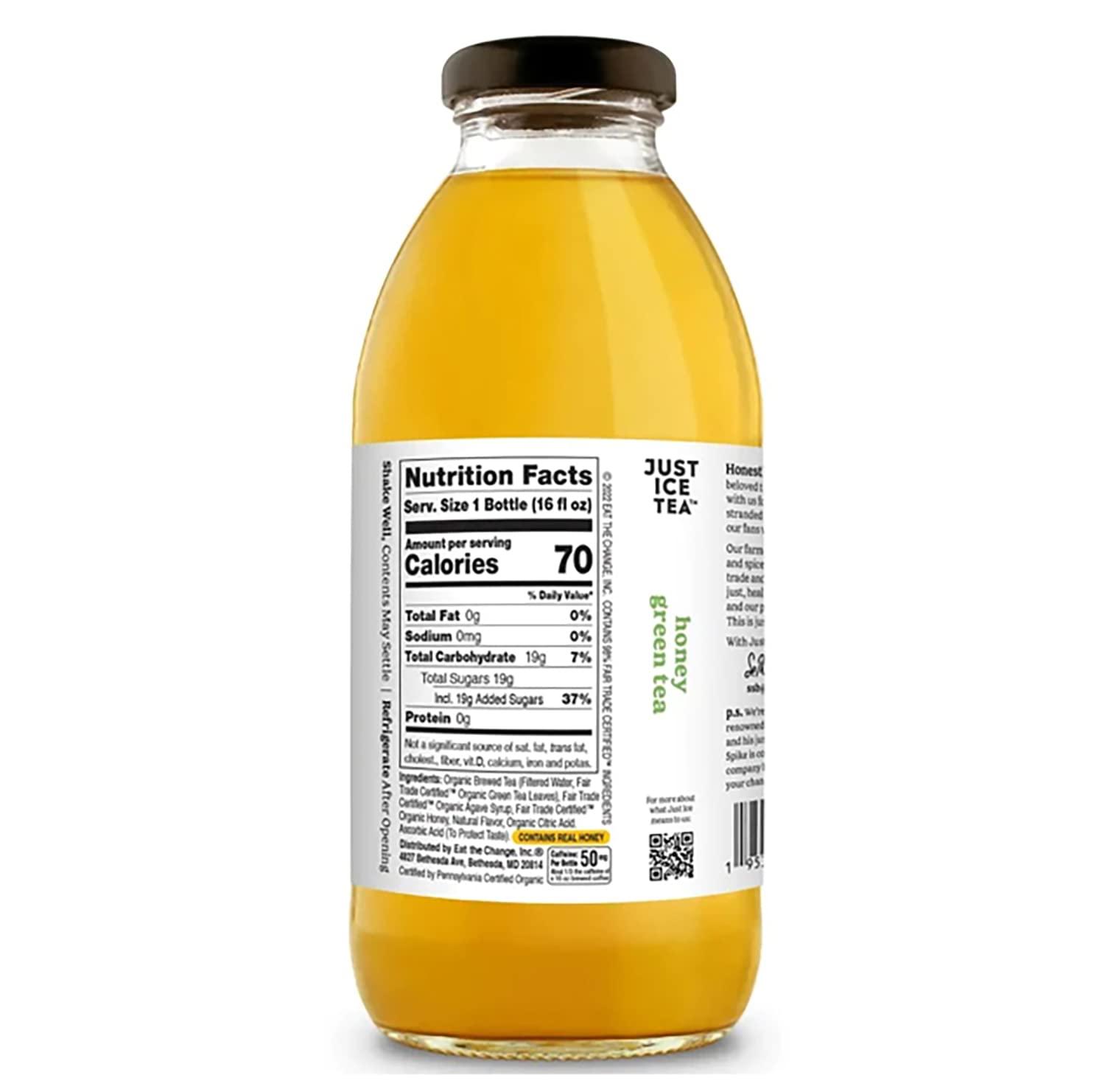 Just Ice Tea Just Ice Tea Organic Honey Green Tea, 16 FZ