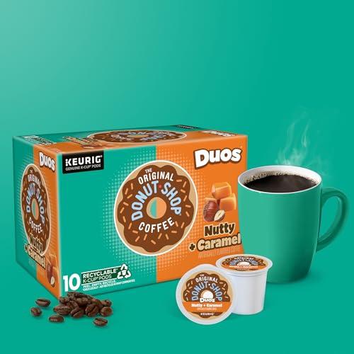 The Original Donut Shop The Original Donut Shop Duos Nutty + Caramel Coffee, Keurig Single Serve K-Cup Pods, Light Roast Coffee, 60 Count, (6 Packs of 10)