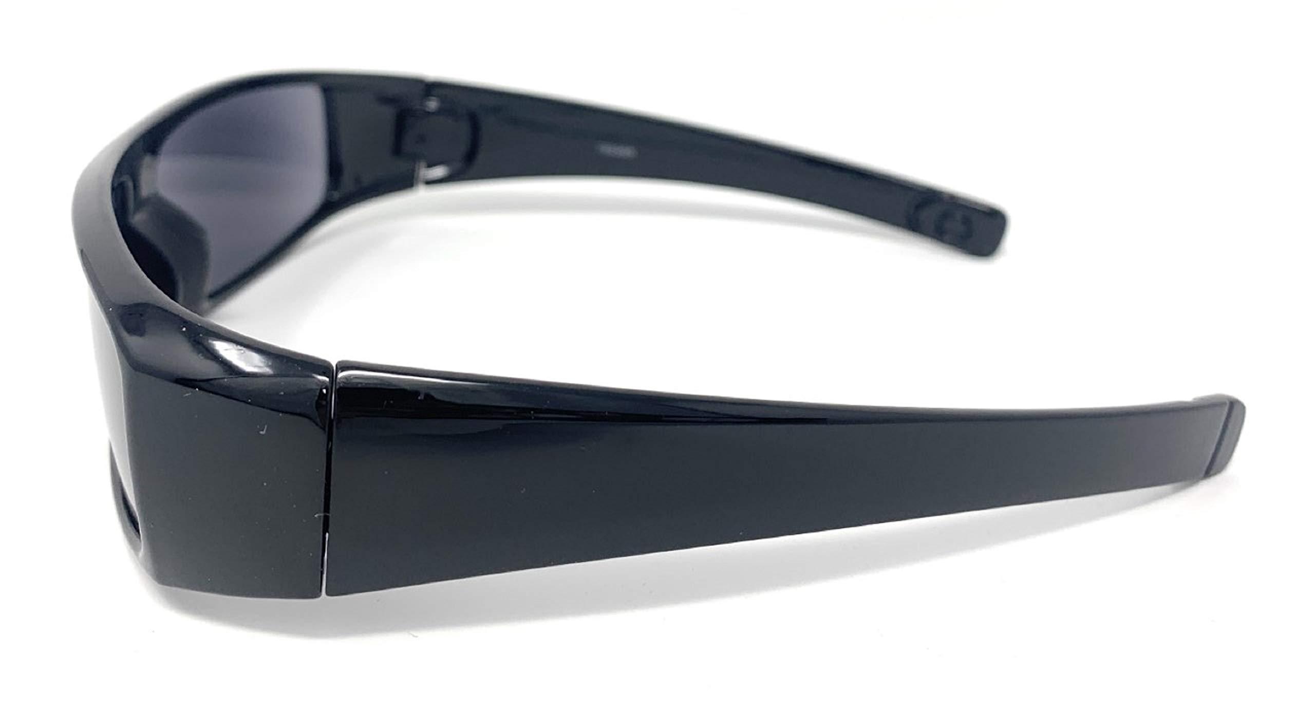 Artist Unknown The Unisex Wrap Around Terminator Sports Wrap Style Sun Reader Reading Sunglasses + 3.50 (Black and Dark Silver)