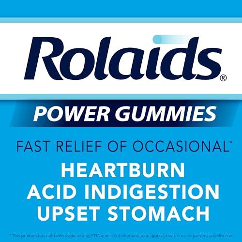 Rolaids Rolaids Power Gummies, Fast Relief of Occasional Heartburn and Acid Indegestion, Dietary Supplement, Smooth Berry, 54 Gummies