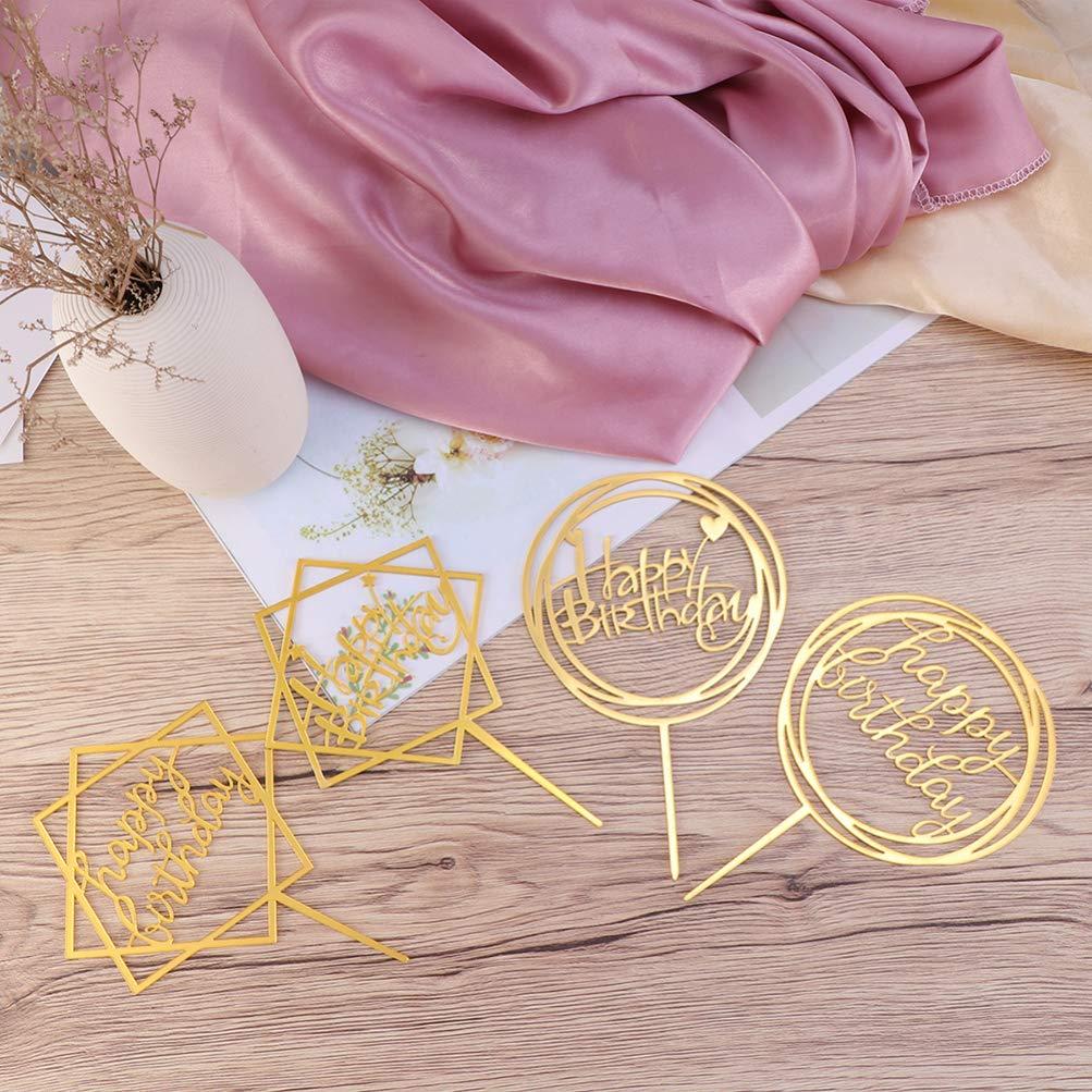 NUOBESTY NUOBESTY 6 Pcs Cake Toppers Cake Picks Dessert Table Decorative Supplies Fruit Picks Acrylic Topper for Cakes