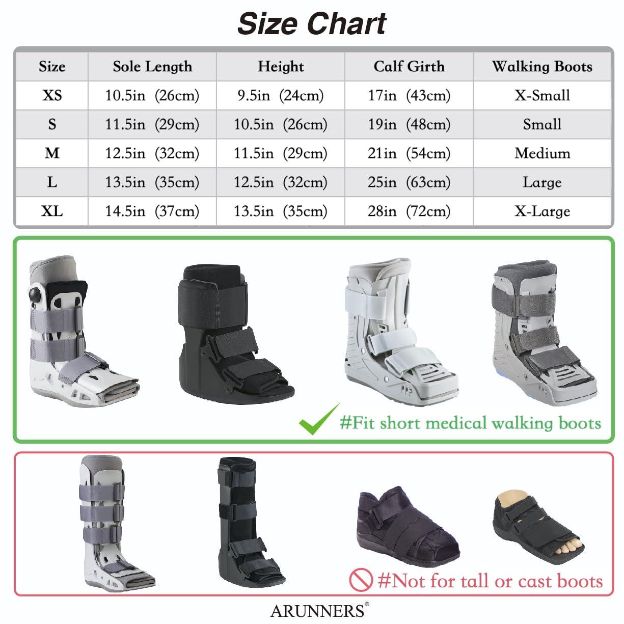 ARUNNERS ARUNNERS Walking Boot Cover for Medical Brace Orthopedic Fracture Cast with Integrative Slip-Resistant Rubber Sole (Pink, Short, Medium)