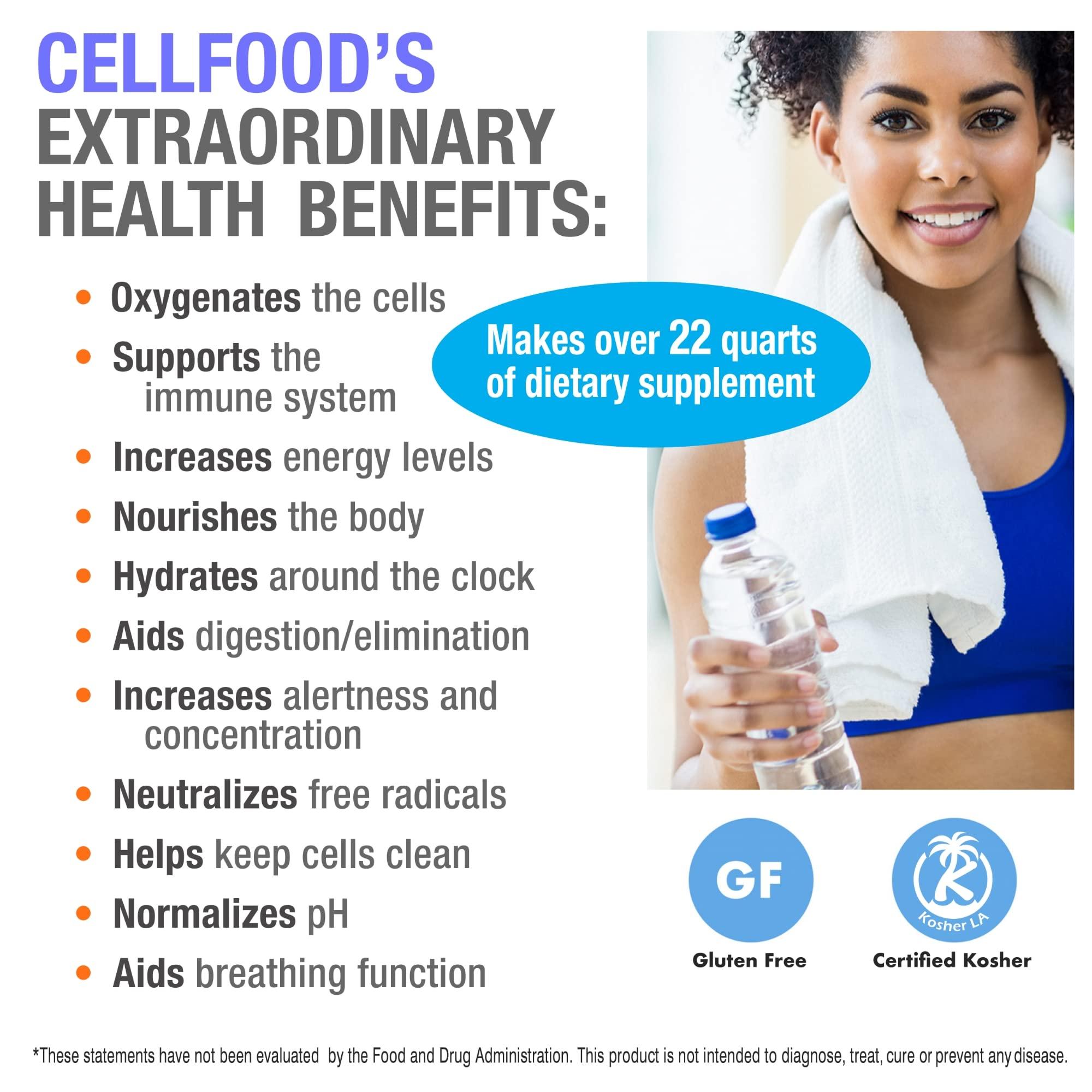 Cellfood Cellfood Oxygen Boost - 1 fl oz, 3 Pack - Liquid Oxygen Supplement for Lymphatic Drainage, Altitude Sickness, Jet Lag, Fatigue, Headaches, Hangovers & Energy - Gluten Free, Cert. Kosher