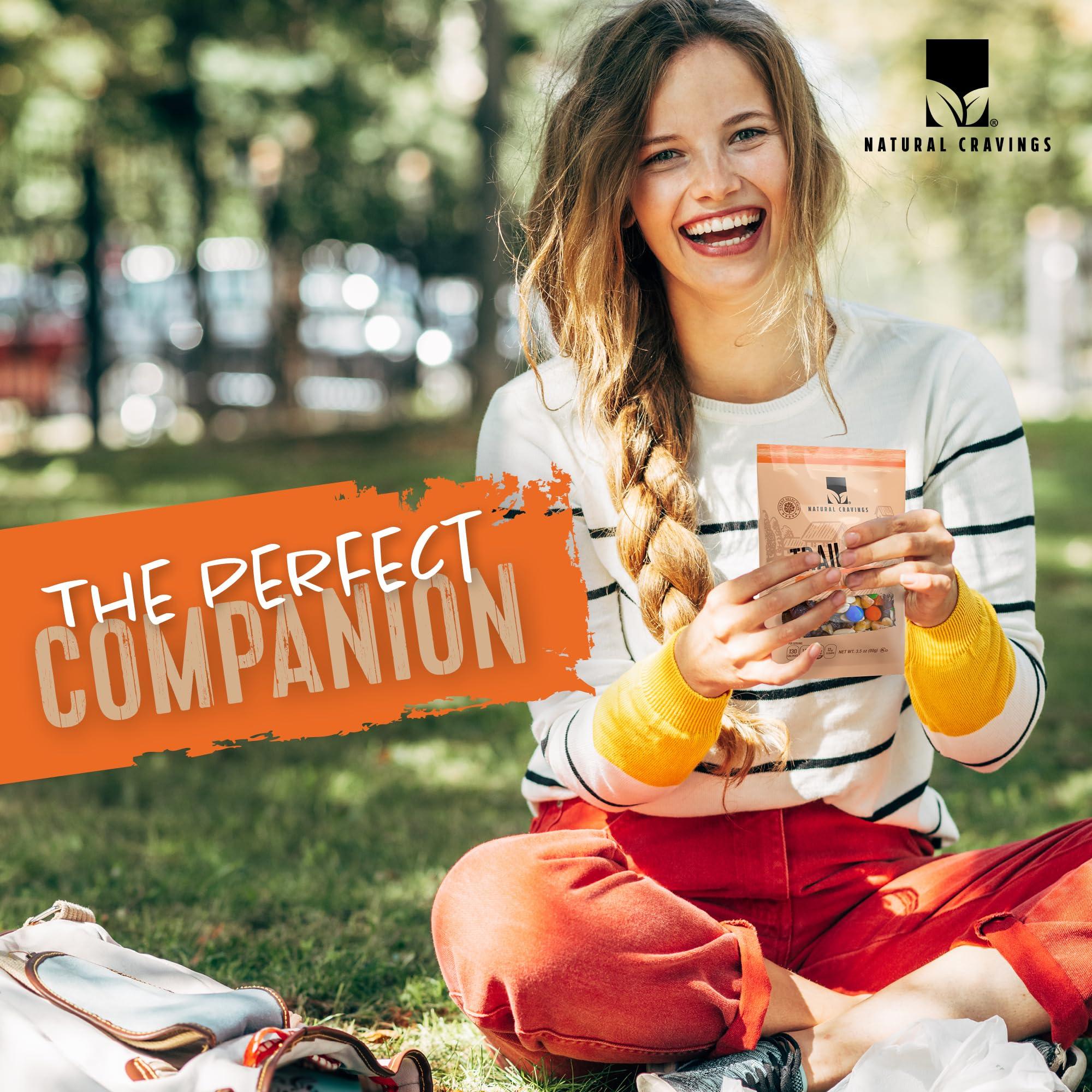 Natural Cravings Natural Cravings Trail Mix Snack Packs - Individual 3.5 oz Bags - Nuts & Chocolate Dried Fruit Mix & Nuts Mix with Peanuts, Dried Cranberries, Raisins, Chocolate Gems - Trail Mix Individual Packs