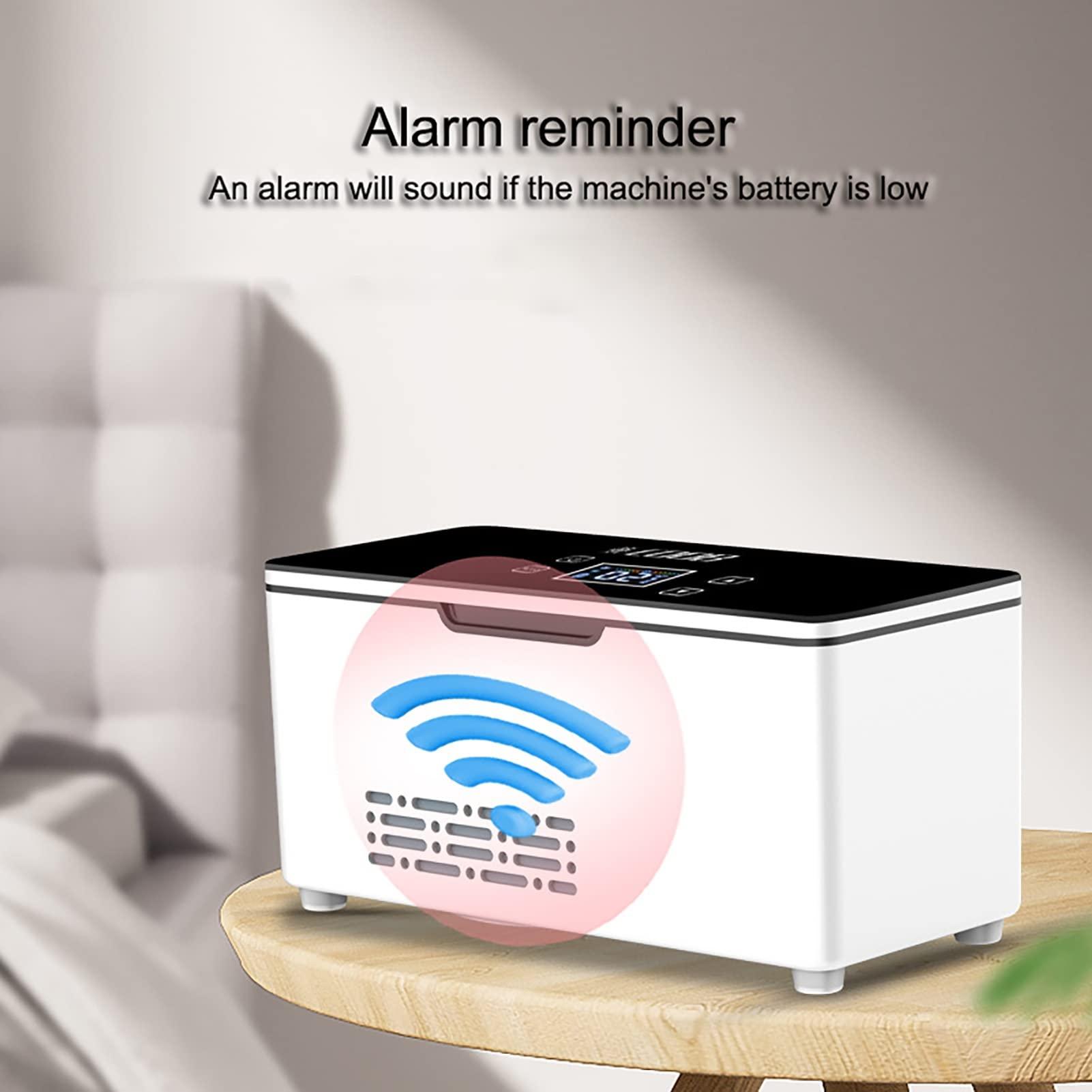 YXJPP Portable Insulin Cooler - White Car Travel Small Fridge, Large Capacity Home Care Medicine Refrigerator and Insulin Cooler, Small Travel Box for Medication