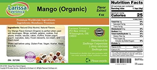 Larissa Veronica Mango Flavor Extract (Organic) (4 oz, ZIN: 527290) - 2 Pack