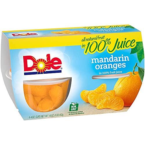 Dole Dole Fruit Bowls Mandarin Oranges in 100% Juice Snacks, 4oz 36 Total Cups, Gluten & Dairy Free, Bulk Lunch Snacks for Kids & Adults
