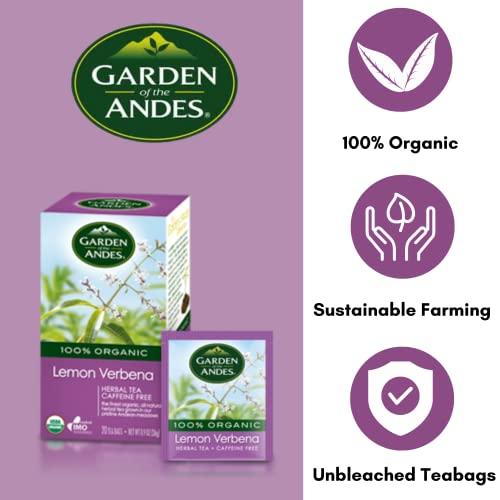 Garden of the Andes Garden of the Andes Herbal Organic Decaf Lemon Verbena Hot Tea Bags, 0.9 oz, 20 Count (Pack of 3)…