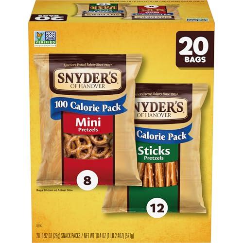 Snyder's of Hanover Snyder's of Hanover Pretzels, Minis and Sticks 100 Calorie Packs, 20 Ct Variety Pack