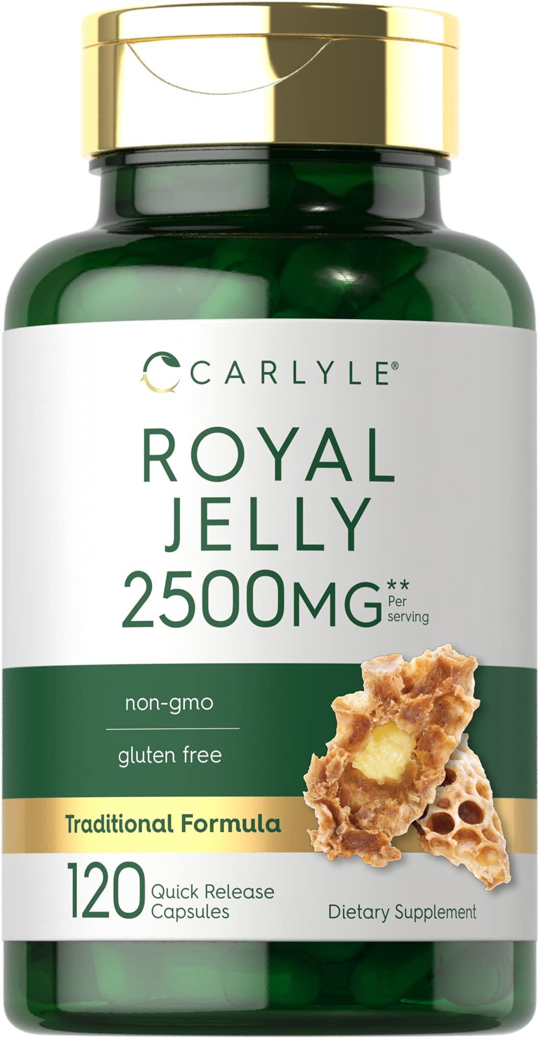 Carlyle Carlyle Royal Jelly Capsule | 2500mg | 120 Count | Non-GMO and Gluten Free Formula | Traditional Supplement
