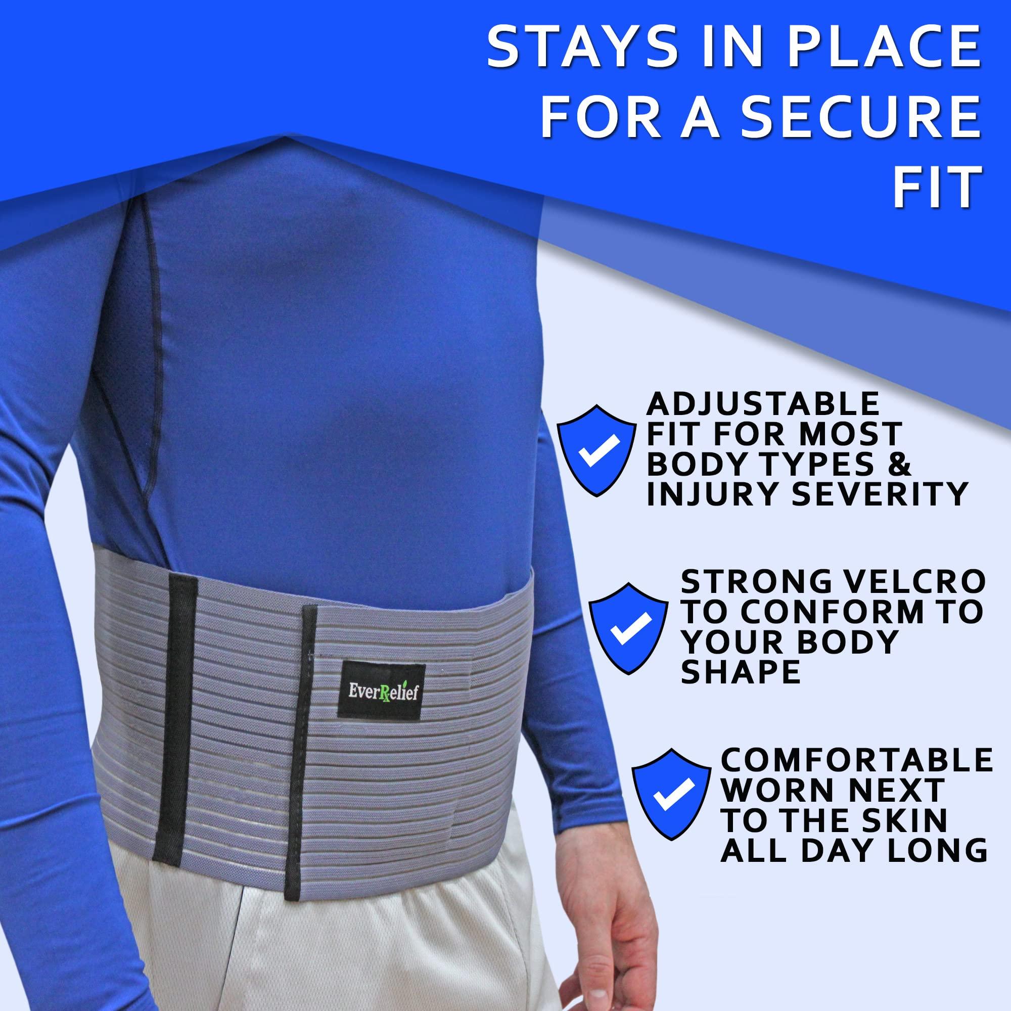 EverRelief EverRelief Umbilical Hernia Belt for Men and Women Abdominal Binder Support for Hernia Pain and Weakened Abdomen (Large/Extra Large)