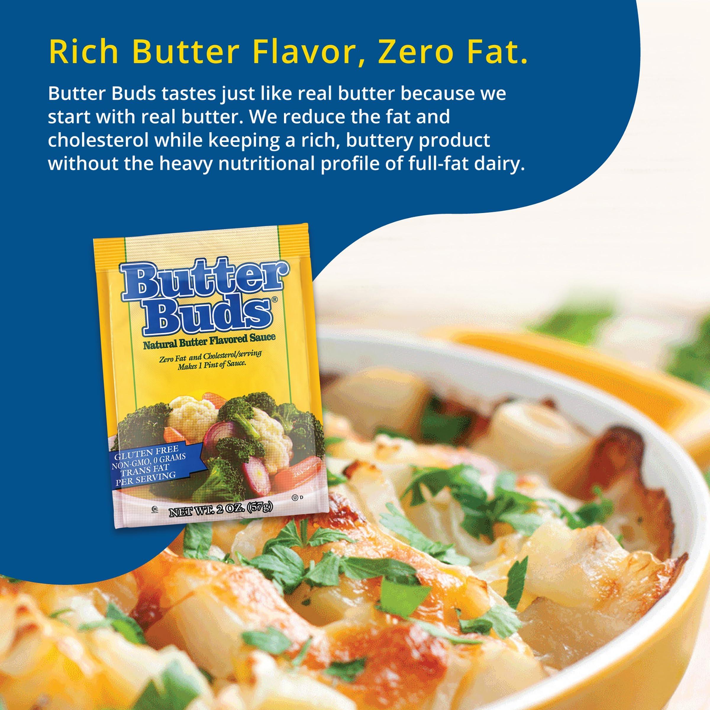BUTTER BUDS Butter Buds Sauce Mix, 2 Oz (5-Pack) Non-GMO, Gluten-Free Natural Butter Flavored Sauce Made with Buttermilk, 0 Fat, 0 Cholesterol