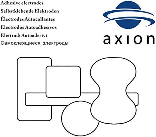 Axion Axion Adhesive Electrode Set Ideal Shape for TENS Therapy on The Neck, Back and Shoulders with 5 Electrode Pads | Reusable Self-Adhesive Electrodes for TENS Units
