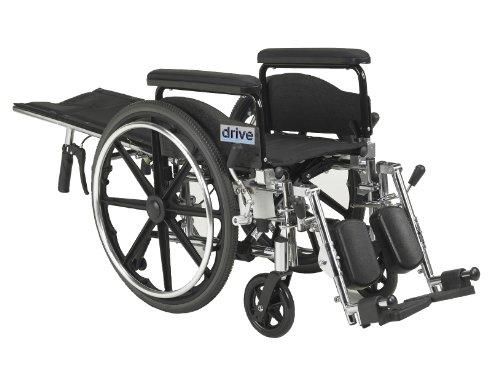 Drive Medical Drive Medical PLA420RBDFA Viper Plus GT Full Reclining Wheelchair with Detachable Full Arms, Black