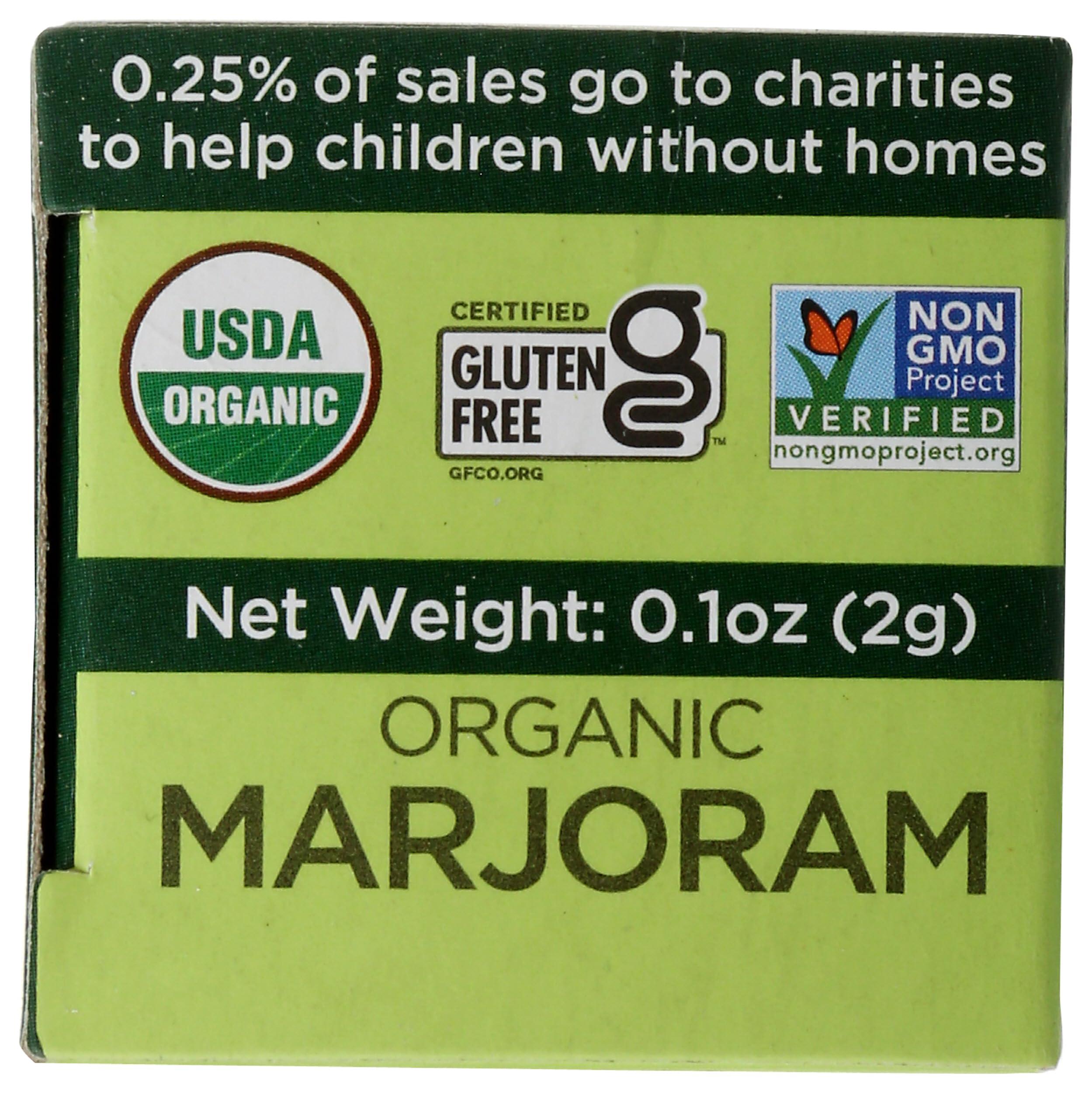 Spicely Organics Spicely Organic Marjoram Whole 0.1 Oz Certified Gluten Free