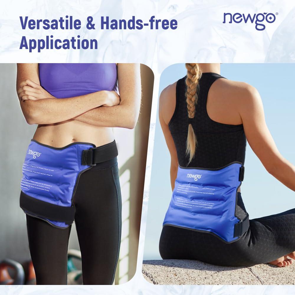 NEWGO NEWGO Ice Pack for Hip Replacement Surgery, Gel Cold Pack Hip Ice Wrap for Hip Bursitis, Sciatica, Flexor Pain, Inflammation, Swelling - Blue
