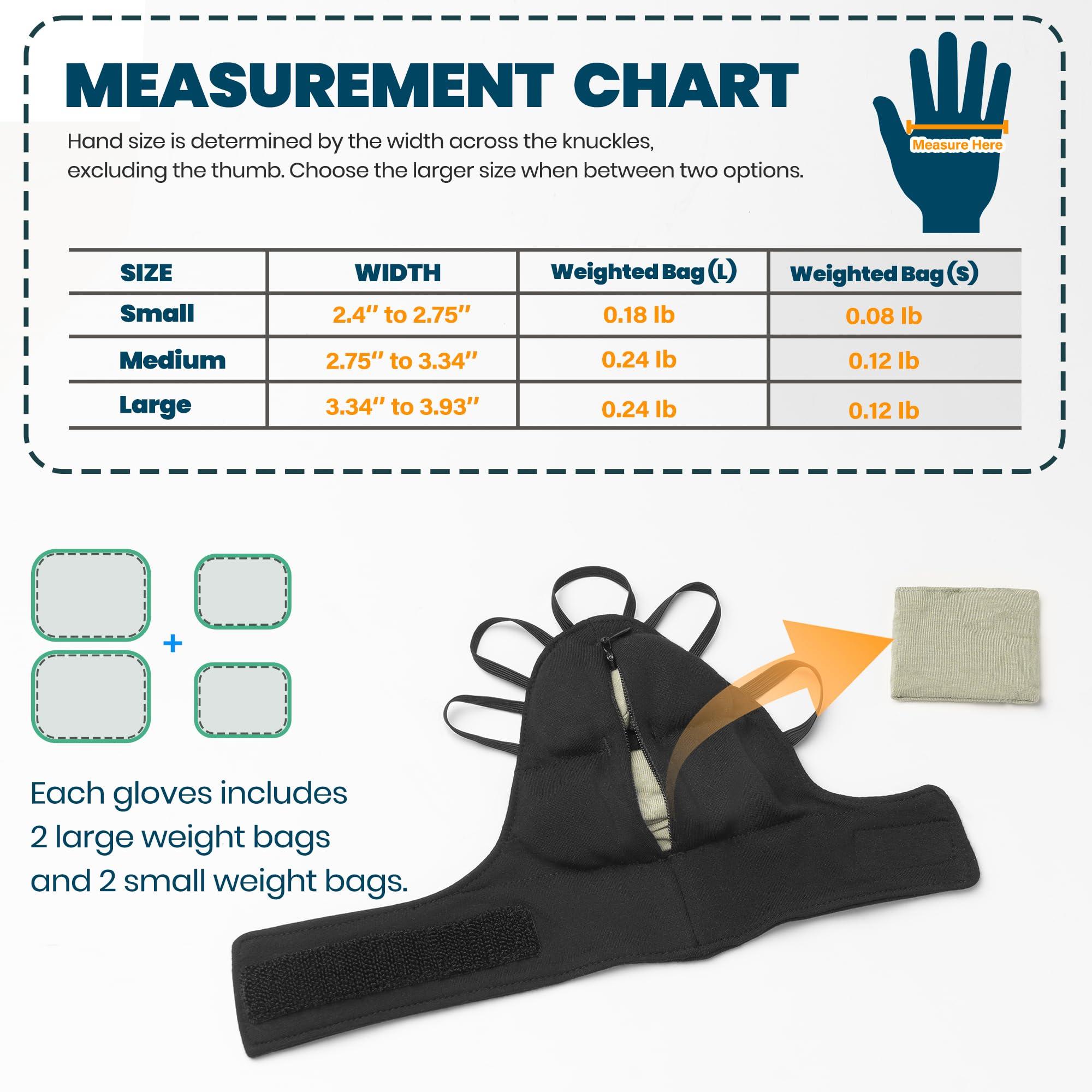 Flyangle Flyangle Adjustable Weighted Gloves for Hand Tremors, Adjustable Hand Stability Aid for Parkinson\'s Patients, Steel Weight Gloves for Enhanced Stability (2PK, Size L)