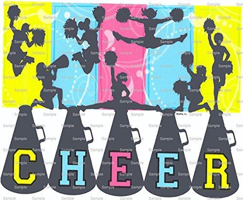 Art of Eric Gunty 1/4 Sheet - Cheer Cheerleading Birthday - Edible Cake/Cupcake Party Topper - D870