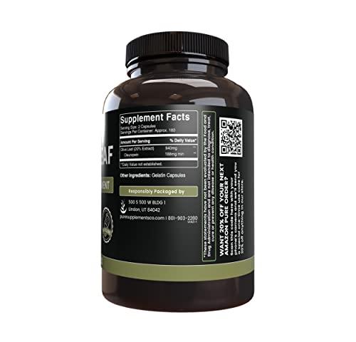 PURE ORIGINAL INGREDIENTS Pure Original Ingredients Olive Leaf (365 Capsules) No Magnesium Or Rice Fillers, Always Pure, Lab Verified