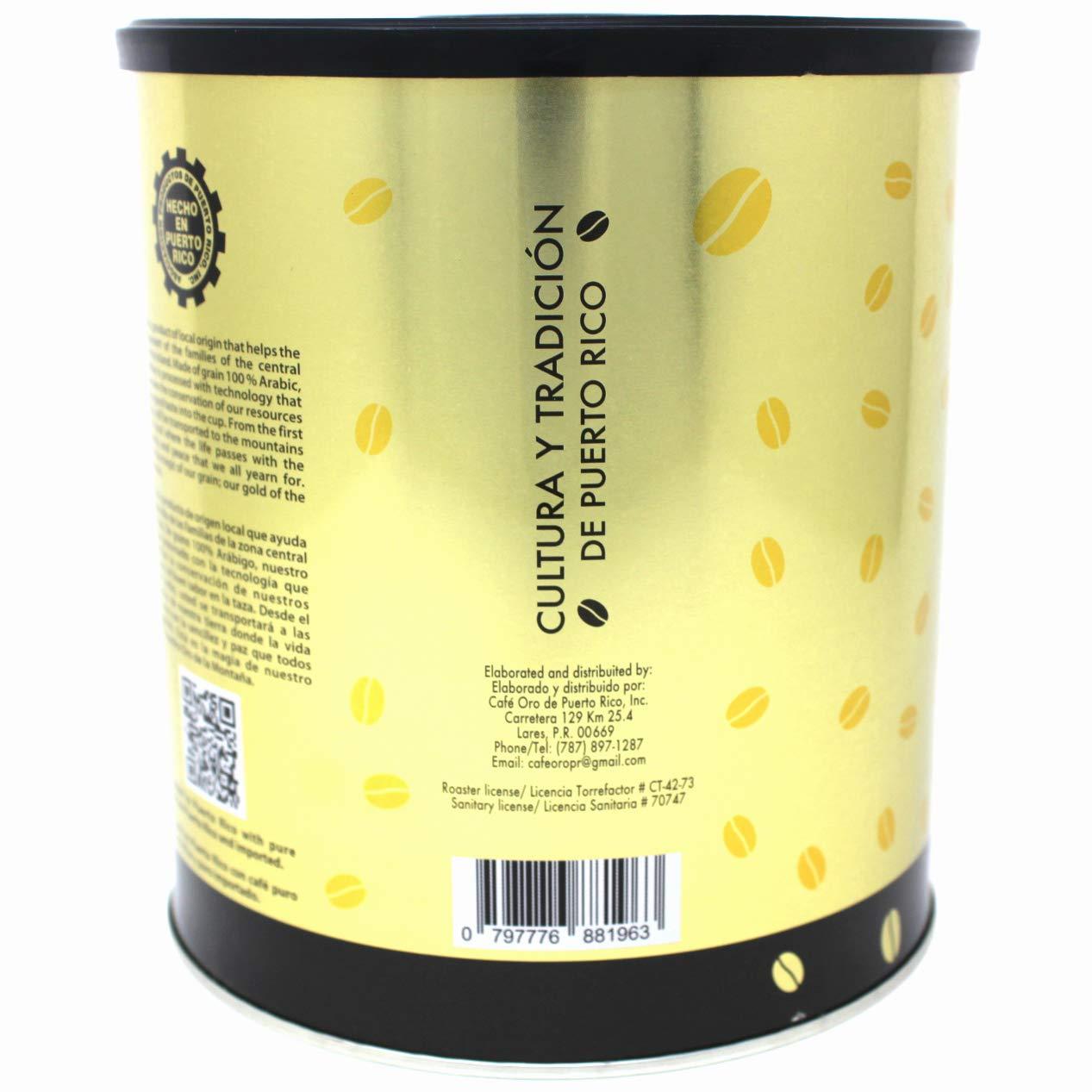 CAFE ORO DE PUERTO RICO Cafe de Oro de Puerto Rico - Puerto Rican Ground Coffee by Cafe Oro Puerto Rico Inc - 32oz Can