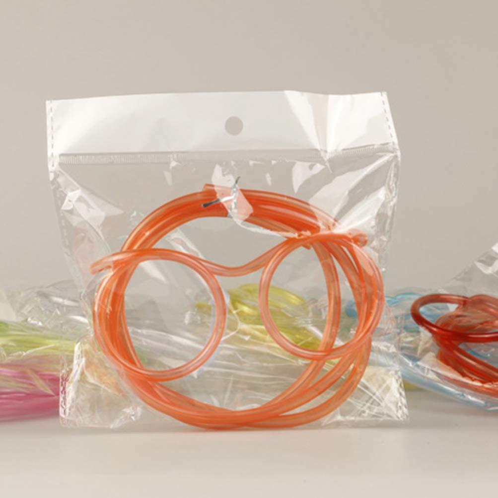FOMIYES FOMIYES soft plastic straw glasses drinking straw crazy reusable straw crazy straws glasses beverage straw water bottle straw sipping straw glasses soft drink straw child