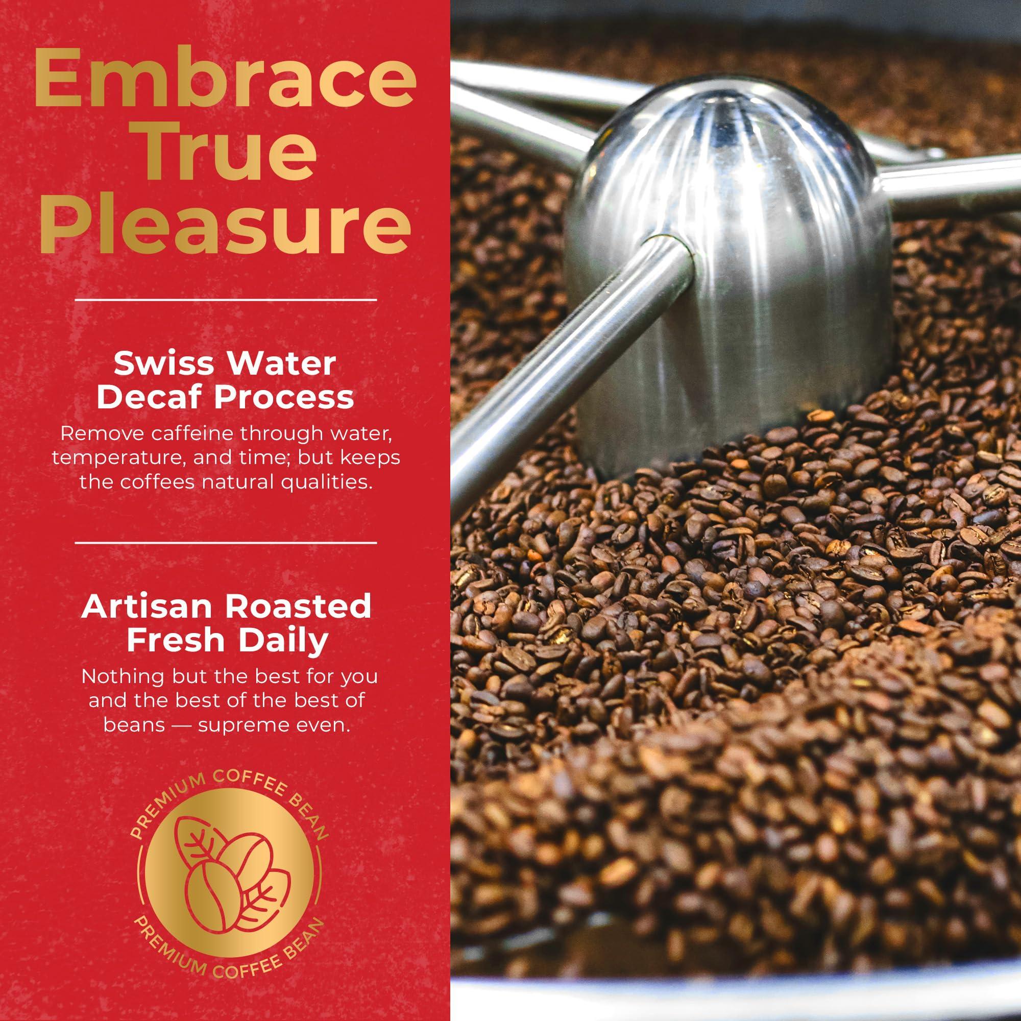 K KING'S COFFEE Kings Coffee - Espresso Coffee, Low Acid Coffee, Whole Bean Coffee, A Signature Blend of Colombian, Honduran, & Ethiopian Coffee, Medium Dark Roast, Non-GMO, Fair Trade, 1 lb