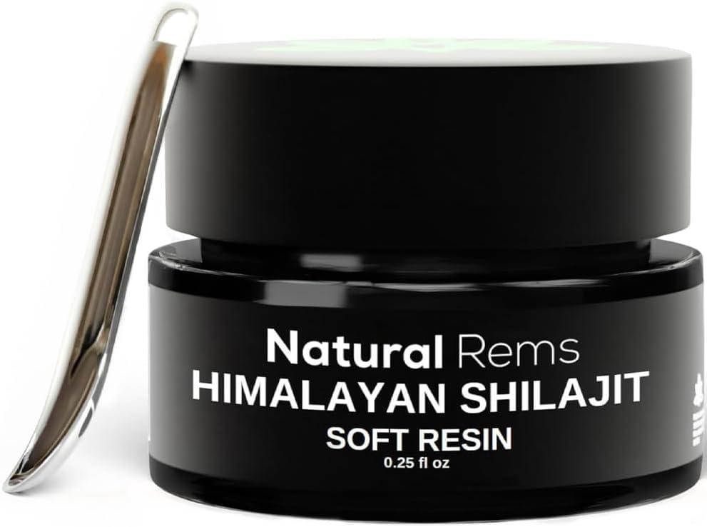 Natural Rems Natural Rems Organic Shilajit - Shilajit Pure Himalayan Organic - Pure Shilajit Fulvic Acid Supplement - Shilajit Energy and Focus Supplement - Holistic Health Supplements