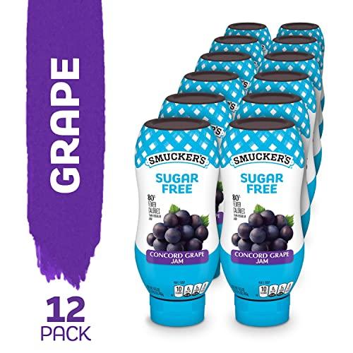 Smucker\'s Smuckers Squeeze Sugar Free Concord Grape Jam, 16.5 oz. Bottle, 12 Count