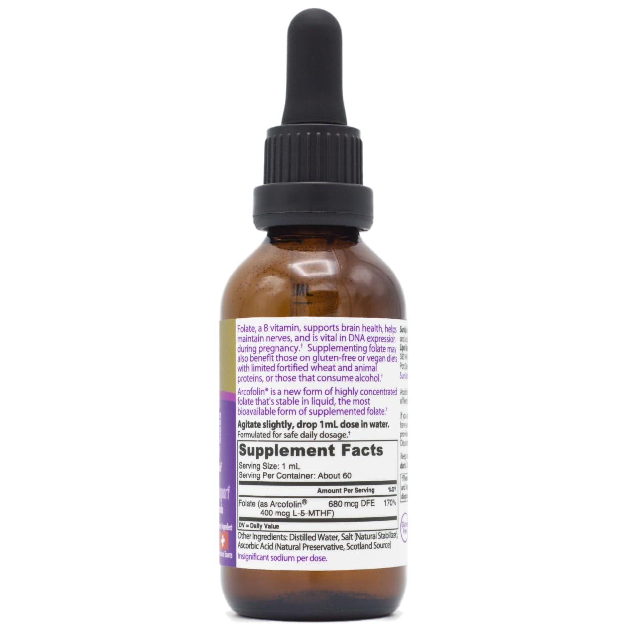 SunUp SunUp Liquid Methyl Folate | Swiss Source | Natural Formula | Prenatal + Brain Health Support