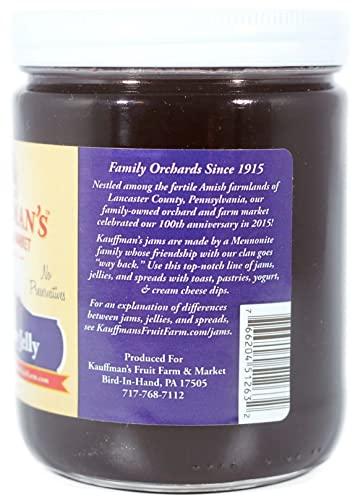 Kauffman's Fruit Farm Kauffman's All-Natural Elderberry Jelly, 18 Oz. Jar (Pack of 2)