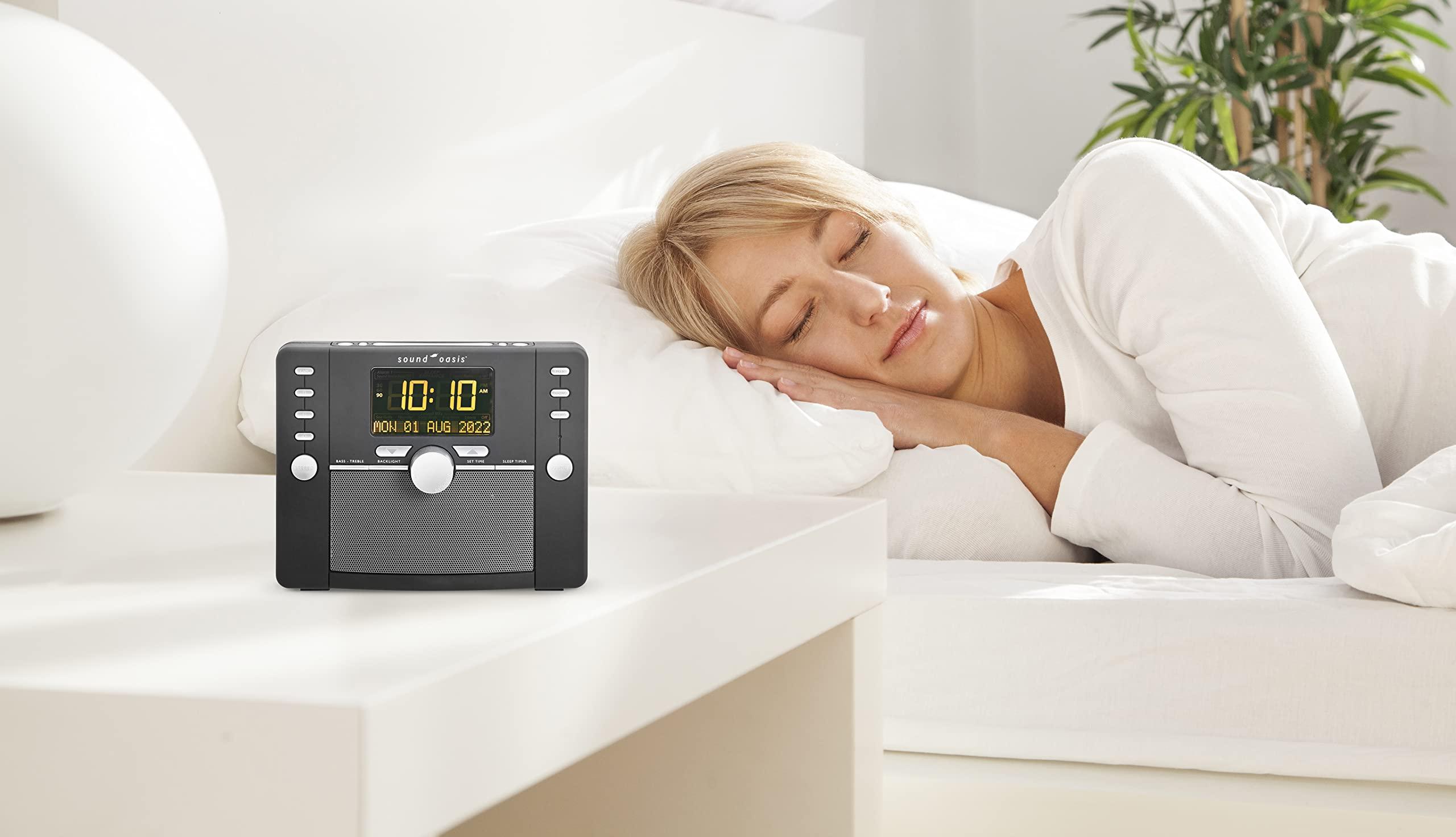 Sound Oasis Sound Oasis Deluxe Bluetooth Sleep Tinnitus Sound Machine, Worlds Best White Noise Machine for Better Sleep, Tinnitus Management, Clock Radio 288 Sounds
