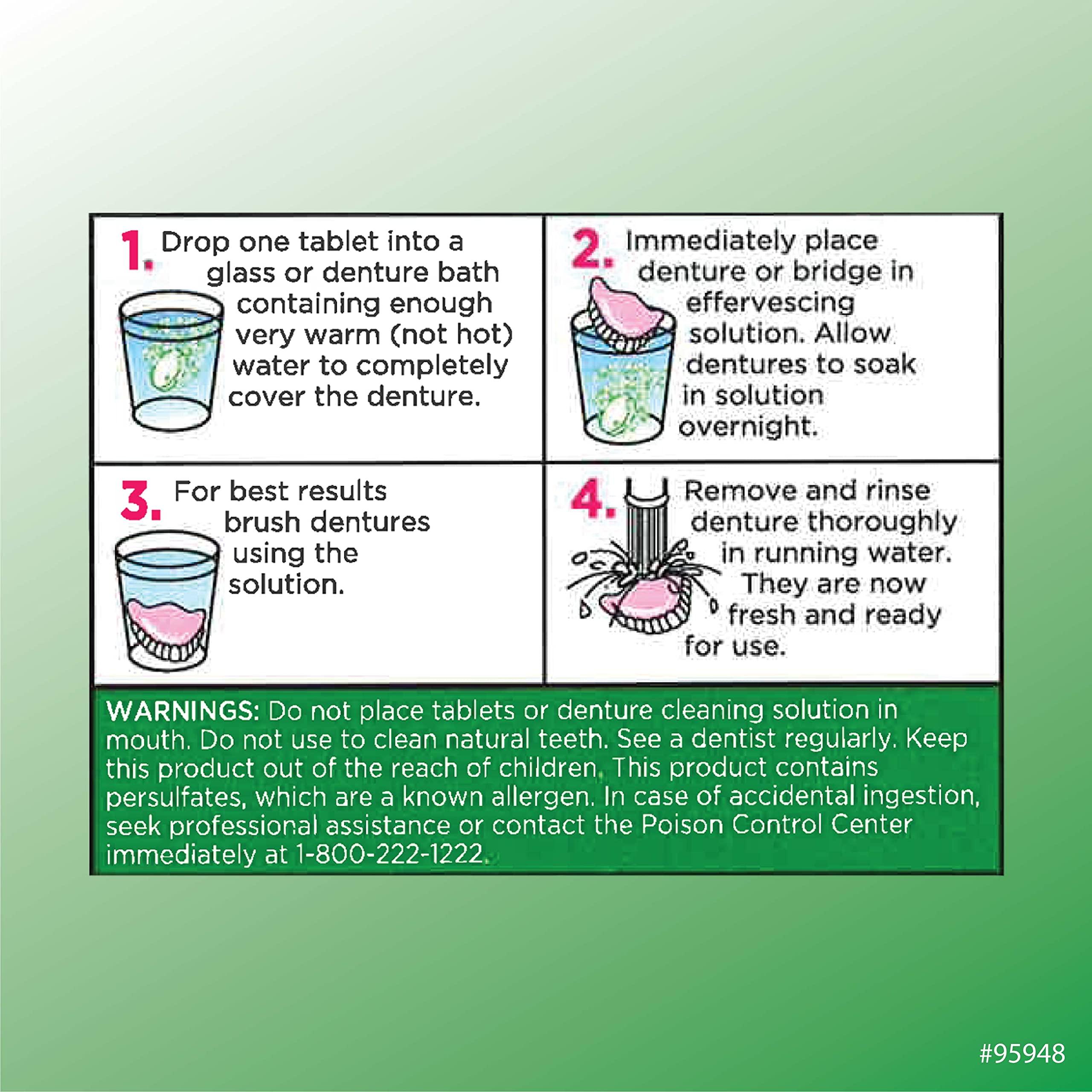 Quality Choice Quality Choice (Pack of 3) Each Denture Cleanser PT#63551595948 (40 Tablets)